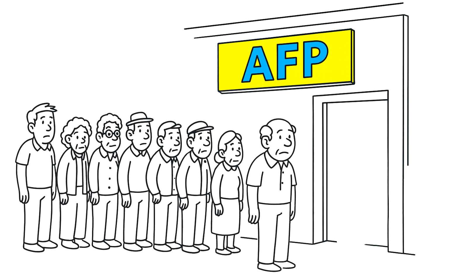 02 Fila para entrar a una AFP